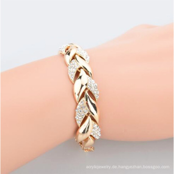 Goldenes Blattarmband, Diamant, Mode -Nobelschmuck, Anhänger, Schmuck